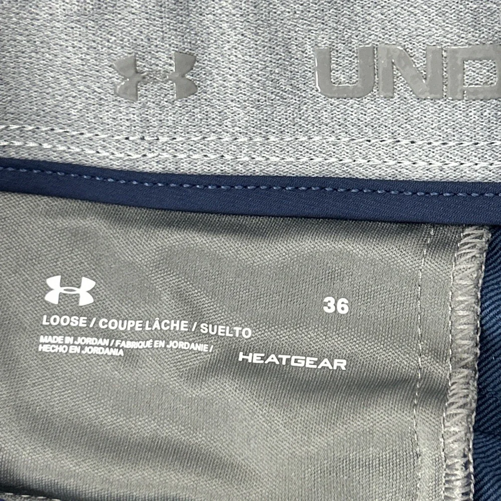 Under Armour Shorts Mens 36 Blue Match Play Chino Golf Stretch HeatGear 1253487